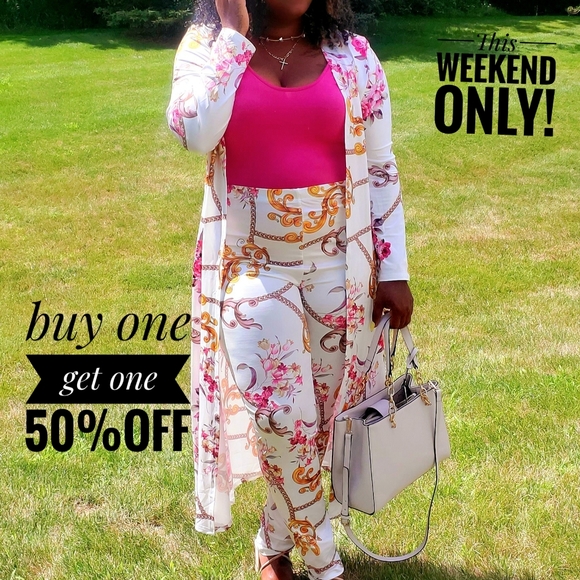 Chain print Matching pants set - Picture 2 of 3